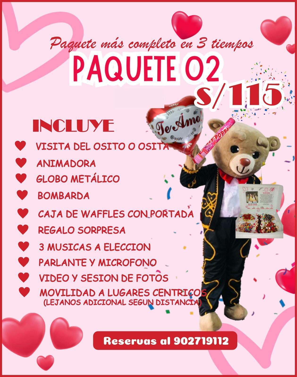 SORPRESA PAQUETE DE OSITO 02 -  115 SOLES